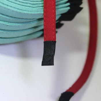 10pcs Krāsains Galvassegu Auduma, kas Pārklāts 10mm Matu Stīpām Bāzi Roku darbs DIY, Padarot Sievietes Meitenes Matu Joslā Piederumu Vairumtirdzniecība