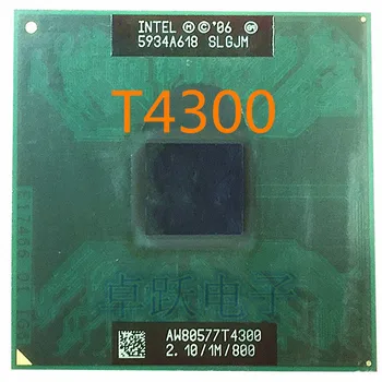 T4300 Intel Pentium T4300 PROCESORS 1M Cache, 2.1 GHz, 800 mhz FSB klēpjdatoru procesoru bezmaksas piegāde