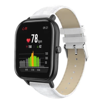 20mm Ādas Watchband Delnas Siksniņu, lai Xiaomi Huami Amazfit Rkp Lite/VTN 42MM/GTS Smart Watch Band Aproce Nomaiņa Correa