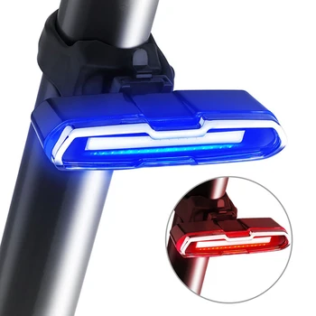 Kalnu Velosipēds Taillight Divu krāsu Gaismas Avots, 5 ātrumu Režīms USB Uzlāde Izjādes Iekārtas