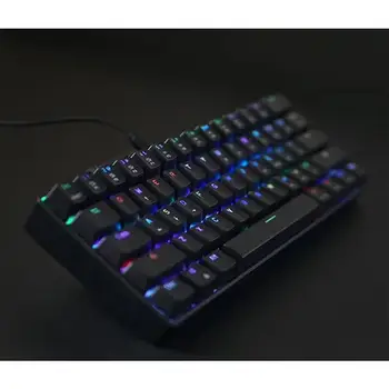 MOTOSPEED CK61 RGB Mechanical Gaming Keyboard Zilā Slēdži Tastatūras 61 Taustiņu Apgaismojums Augstas jutības Klaviatūras Spēlētājs