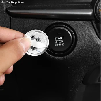 Auto Start Stop Engine Pogu Apdares Interjera Plāksteris Modifikācijas Melns Vāks Mazda CX 30 CX-30 2019 2020 2021 Aksesuāri