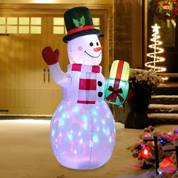 LED Izgaismotais Piepūšamās Sniegavīrs Gaisa Sūknis, Nakts Lampas, Ziemassvētku Rotājumi Milzu Santa Claus ar Kruķiem Ziemassvētki Aksesuārus Apdare