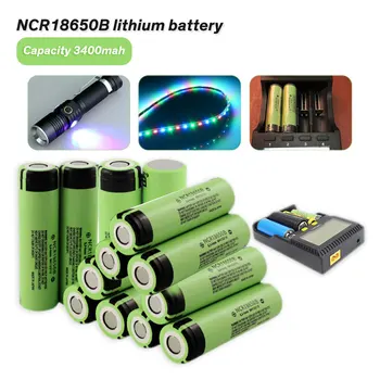 2gab/daudz Oriģinālu NCR18650B 3,7 v 3400 mah Augstas ietilpības 18650 Litija Akumulators Par lashlight LED Lampas, baterijas