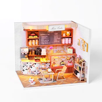 Leļļu Mājas mēbeles, Mēbeles Diy Miniatūras 3D Koka Miniaturas Namiņš Rotaļlietas Bērniem Dzimšanas dienas Dāvanas 2020