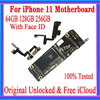 Bezmaksas iCloud iphone 11 Rūpnīcā atslēgts, mātesplati ar bez Sejas ID iphone 11 Mainboard ar IOS Sistēmas Loģikas valde
