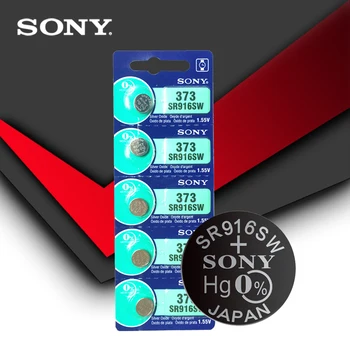 5pc Sony Oriģināls 373 SR916SW 916 SR916 Skatīties Akumulatora SR916SW 373 Pogu Monēta Šūnu ražots JAPĀNĀ