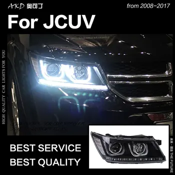 AKD Car Styling, lai Dodge JCUV Lukturi 2009-2017 Braucienu priekšējo Lukturu LED dienas gaitas lukturi Hid Freemont Angel Eye Bi Xenon Gaismu Aksesuāri