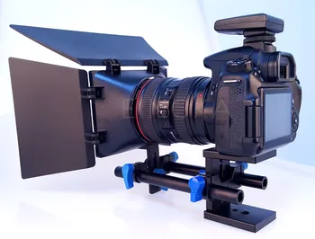 Video Blendi Canon Nikon Sony DSLR Matte Box 15mm Dzelzceļa Stienis Atbalsta Sistēmu, Foto Studija Piederumi