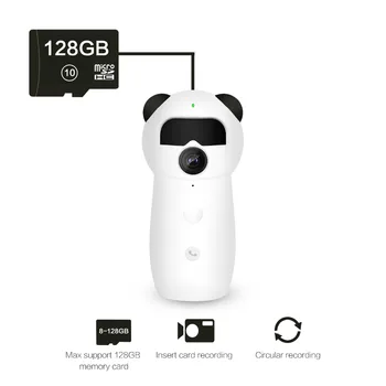 Jaunas Multfilmas Panda Mājas Drošības Novērošanas Kameras EC57 1080P Bezvadu Wifi Remote IP Kameras Cilvēka ķermeņa indukcijas Baby Monitor