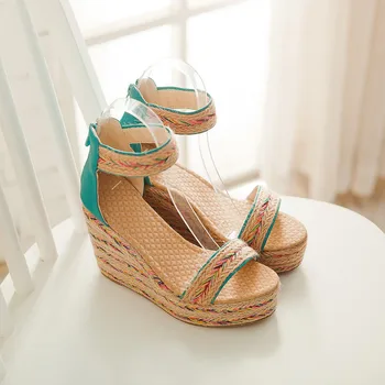 MORAZORA 2020. gadam, liela izmēra 33-49 sieviešu sandales jauktu krāsu zip vasaras ķīļi platformas sandales modes pusei kāzu kurpes sieviete