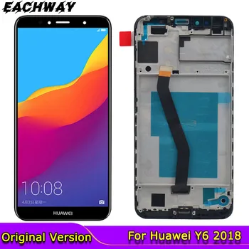 Ekrāns Huawei Y6 2018 LCD Displejs, Touch Screen Digitizer Par Huawei Y6 Ministru 2018 LCD ĀJ-L11 L21 L22 LX1 LX3 L31 L42 Ekrāns