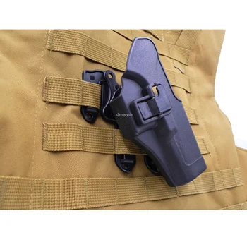 Tactical Holster Platformas Ātri Atbrīvot Militārā Medību Šaušanas Molle Maksts Adapteris Pievienojams par Glock 17 19 HK USP Beretta M9