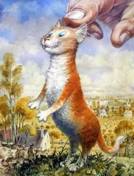MaHuaf-W1447 kaķis saskaņā ar pirkstu dzīvnieku krāsošana Krāsošana ar Numuriem DIY Karstā Pārdošanas Amatniecības Dāvanu cuadros decoracion