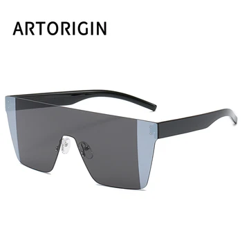 2019 Laukumā Saulesbrilles Vīriešiem Vienu Gabalu Objektīva Pārklājums Mirror Shield Falt Top Modes Tendence Saules Brilles Vīriešu Toņos UV400