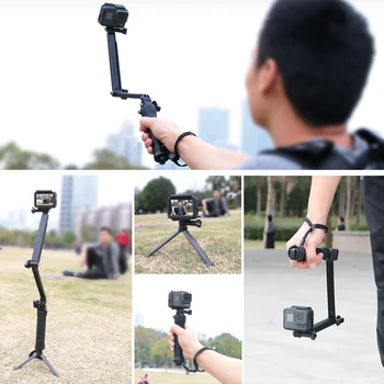 3 Veidu Grip Ūdensizturīgs Monopod Selfie Stick Statīva Stends, GoPro Hero 9 8 7 6 5 4 Yi 4K Sjcam Eken par Go Pro Piederumu
