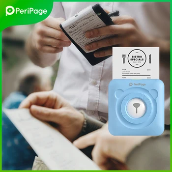 PeriPage Portatīvo Siltuma Bluetooth Inkless Printeri 203dpi Zilā Termālo Attēlu Foto Rēķinu Mini Bezvadu Printeri A6