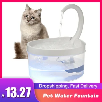Pet Cat Strūklaka LED Zilās Gaismas USB Powered Automātiskā Ūdens Padeves Kaķis Pakārtotā Dzert Filtrs Pet Cat Ūdens Bļoda поилкадля кошек