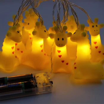 Jaunais LED Karikatūra Unicorn lampas Silikona Dzīvnieku String Pasaku Gaismas Akumulatora Barošanu Ziemassvētku Baby Bērnu Istabas JAUNO GADU Dekori