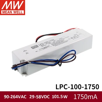 Meanwell LPC-100 Ūdensizturīgs LED Driver Vienu Izejas jauda piegādes 90-264VAC 100W 350mA 500 ma, 700mA 1050mA 1400mA 1750mA 2100mA