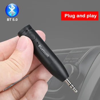 Auto aux bluetooth audio uztvērēju adapteris 3,5 mm Ligzda Mini Bluetooth 5.0 Automašīnas Brīvroku Komplekts Auto Stereo Mūziku Auto/Home Skaļruņi