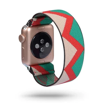 Scrunchie Solo Cilpas siksnas Apple skatīties 6 5 band 40mm 44mm Elastīgs watchband 42mm 38mm rokas Aproce par iwatch series 5 4 3