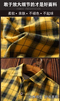 Rudens vīriešu apģērbs krekli ar garām piedurknēm pleds gadījuma forši krekli zaudēt lielajam plus lieluma 7XL 8XL 9XL 10XL krekla kabatām zaļā 60