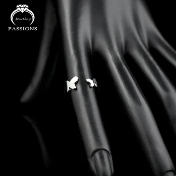 LYNNE Rotaslietas 925 Sterling Sudraba Elegants Tauriņš Dizaina Gredzeni Atvērt Regulējams Modes basām kājām Pirksta Gredzenu Sievietes Dzimšanas dienas Dāvana