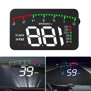 A900 HUD (Head-up Display OBD Porta Pieslēgumu Apsardzes Signalizācijas 5 līmeņu Spilgtuma Pielāgošanas Auto Piederumi