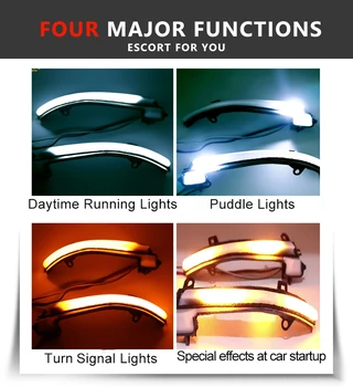 Daudzfunkcionāls LED Sānu Ārējie Atpakaļskata Spogulī, Pagrieziena Signāla Peļķe gaismas BMW F20 F21 F22 F23 F30 F34 F36 E84 E90 I3 X1 E84 E90