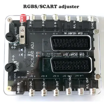 Bezmaksas piegāde RGBS Korekciju, attēla Pārveidotāju ar čaumalu SCART Regulējams ekrāna pārveidojot PCB, lai regulētu Attēla Stāvoklis