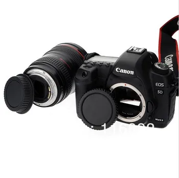 10 Pāri fotokameras korpusa vāciņu + Aizmugures Objektīva Vāciņš Canon 500D 1000D 550D 600D EF, EF-S Rebel T1i eos Kameru