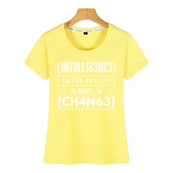 Topi, T Krekls Sievietēm inteliģence ir spēja pielāgoties pārmaiņām Dizaina Melnās Īsās Sieviešu Tshirt