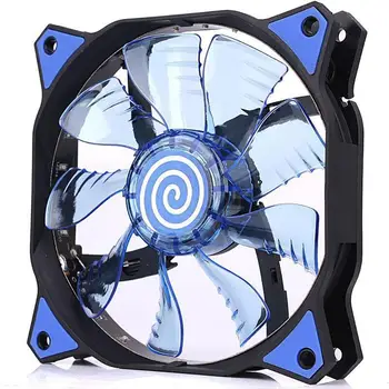 PC Datorā 16dB Ultra Silent 15 Led Case Fan Cooler Heatsink Dzesēšanas pc fan 120mm,12CM Fan,12VDC 3P IDE 4pin