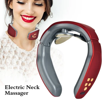 Bezvadu Elektriskā Impulsa Apkures Neck Massager Kakla Dzemdes Kakla Vilces Apkakles Terapija, Sāpju Stimulators Akupunktūra Ārstēšana