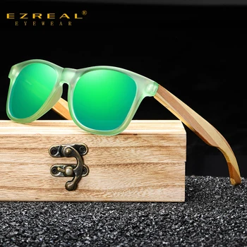 EZREAL Vīriešu/Sieviešu Modes Polarizētās Saulesbrilles Koka Saulesbrilles Āra Aktivitātēm Braukšanas Saulesbrilles Ar Lodziņu