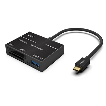 USB-C XQD atmiņas karte SD Karšu Lasītājs līdz Pat 500MB/s, Augsta Ātruma Tips-C USB3.0 HUB Fotokameras Komplektā Adapteris