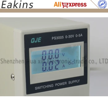QJE PS3005 Backlight LCD Mini Regulējams LĪDZSTRĀVAS Barošanas avots, Laboratorijas pārslēdzama Strāvas Padeve OVP/OCP/OTP 0-30V 0-5V 220V ES Plug