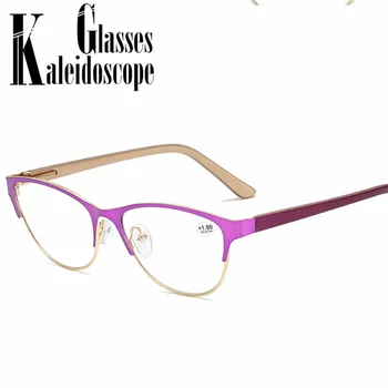 Cat Eye Lasīšanas Brilles Sievietēm, Vīriešiem Sakausējuma Puse Kadru Hyperopia Brilles High-end Gadījuma Brilles +1.0 +1.5 +2.0 +2.5 +3.0 3.5