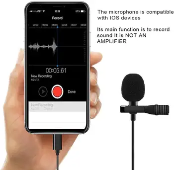 Mcoplus Mini Zibens Mikrofons iPhone 7 8 Plus X XS Max 11 Pro XR Kondensatora Studijas Profesionālā Live Streaming Audio
