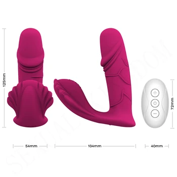 Reāli Silikona Dildo Tālvadības Vibrators Dual Mehānisko Massager G-spot Klitora Stimulators Sieviešu Masturbator Pieaugušo Seksa Rotaļlietas