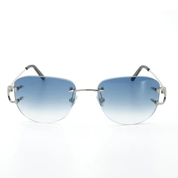 Metāla Rāmis Ovālas formas Saulesbrilles Vīriešiem bez apmales Brilles Piederumi Oculos Ēnā Vasarā Vintage Brilles par Beaching Vadītāja