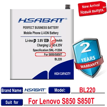 HSABAT 4300mAh BL220 Mobilo Telefonu Augstas Kapacitātes Akumulatoru, Lenovo S850 S850T BL-220 Tālruņa Akumulatora