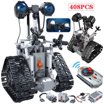 408PCS Pilsētas RC Elektriskā Robots Celtniecības Bloki Tehnikas Tālvadības Saprātīga Robots Ķieģeļu Dāvanas, Rotaļlietas Zēniem