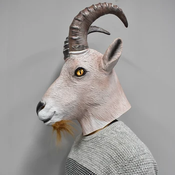 Kaza, Antilope Dzīvnieku Galvas Mas-k Jaunums Halloween Kostīms Puse Lateksa Dzīvnieku Mas-k Pilnu Galvas Masku maskas Pieaugušajiem