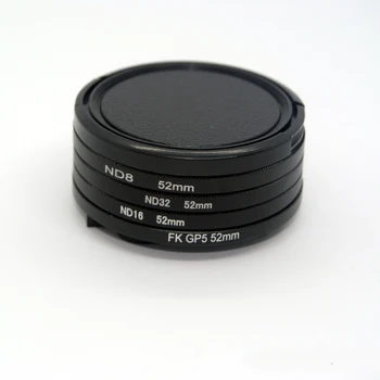 5in1 1 iestatiet Kameru ND Filtrs ND8 ND16 ND32+52mm Lens Adapter Ring+Objektīva Vāciņš, par Gopro Hero 6 5 Black sports rīcības Kamera gopro