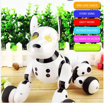 Jauns 2.4 G Bezvadu Smart Tālvadības Robotu Suns Elektronisko Pet Dzīvnieku Kids Izglītojošās Rotaļlietas Rotaļlietas Bērniem Dejot Robotu Suns W088
