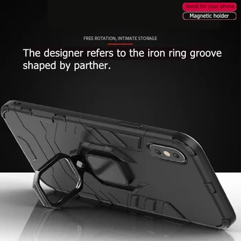 Tālruņa Turētājs Pirksta Gredzenu, Lai Xiaomi Mi 8 Lite Gadījumā Mi 8 Lite Magnēts Bruņas Modes Vāciņu, Lai Xiaomi Mi 8 Lite Telefonu Gadījumā