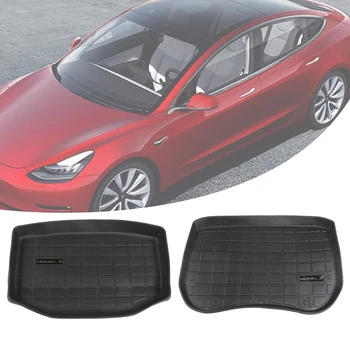 Auto Piederumi Trunk/Frunk Grīdas Paklājs Uzglabāšanas Paklājiņa jebkuros Laika Aizsardzības lieljaudas Gumijas Paklājiņš Saderīgs ar Tesla Model 3