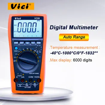 VICI VC99 3 6/7 Auto diapazons digitālais multimetrs 1000 V 20A LĪDZSTRĀVAS un MAIŅSTRĀVAS spriegumu strāvas Pretestība Kapacitāte testeris